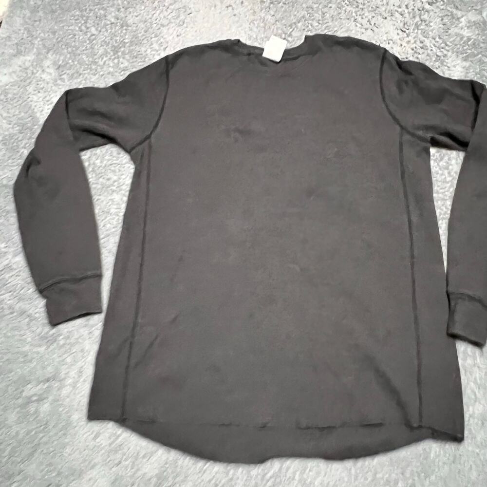 The North Face Shirt Mens Large Waffle Knit Thermal Outdoor Gray Long Sleeve